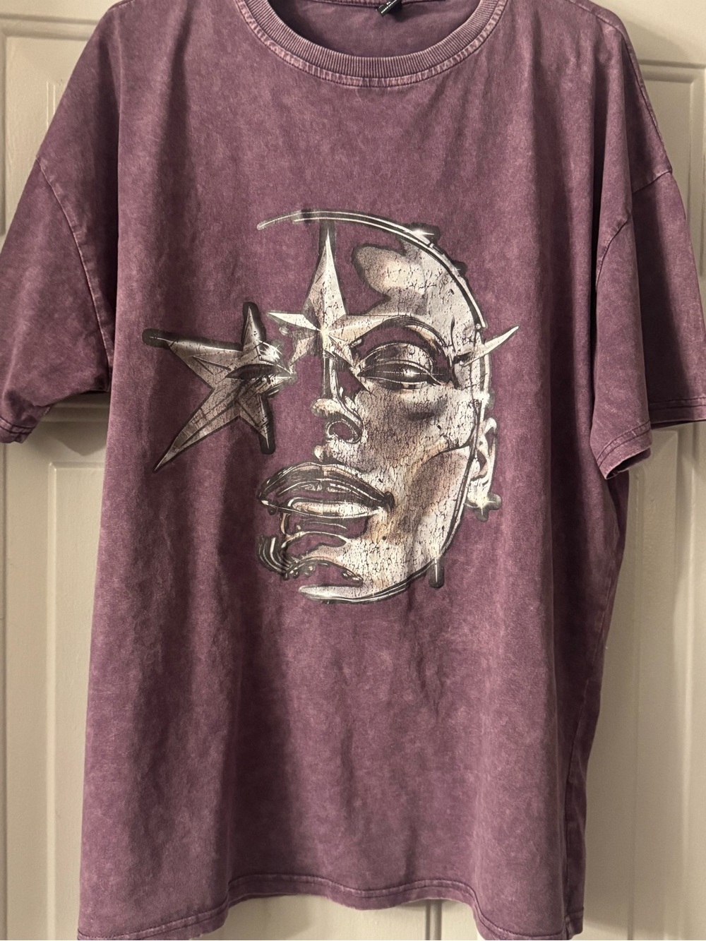 NFINITY Mauve Graphic Short Sleeve Tee with Star Face Print